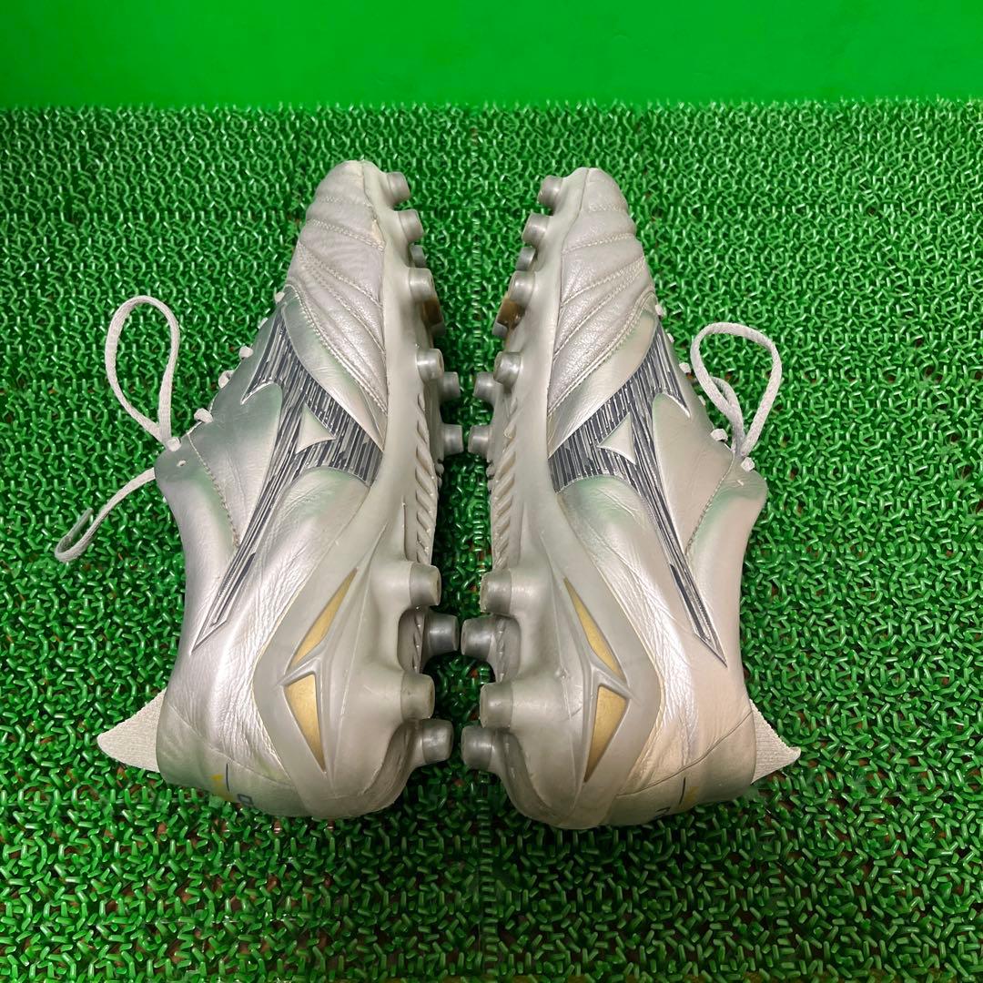 ミズノ サッカースパイク モレリアネオ 4 JAPAN(シルバー×ネイビー)