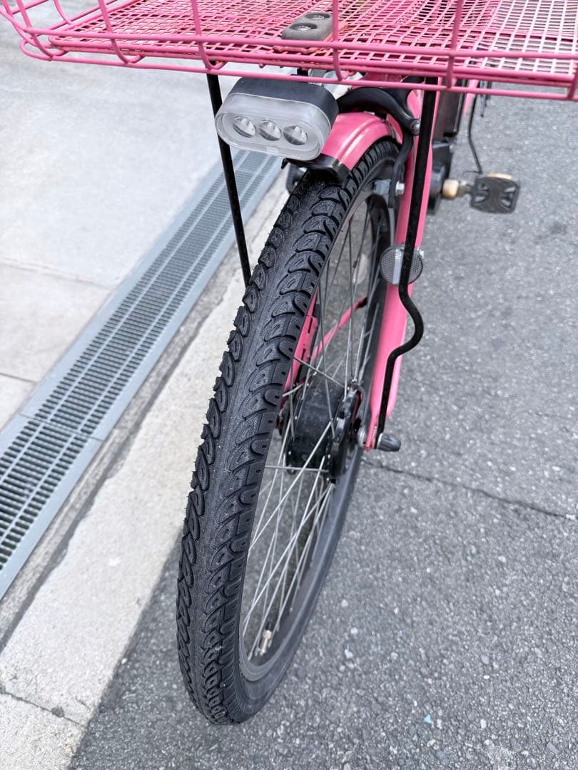 大阪府　ブリヂストン　電動アシスト自転車 ピンク