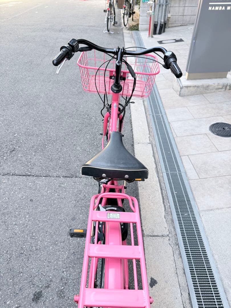 大阪府　ブリヂストン　電動アシスト自転車 ピンク