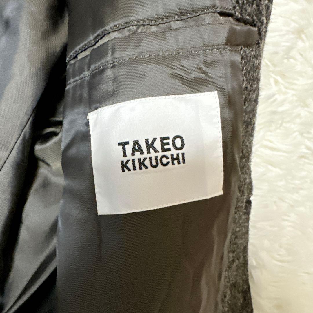 ハリスツイード×TAKEO KIKUCHI タケオキクチ　ヘリンボーン　コート