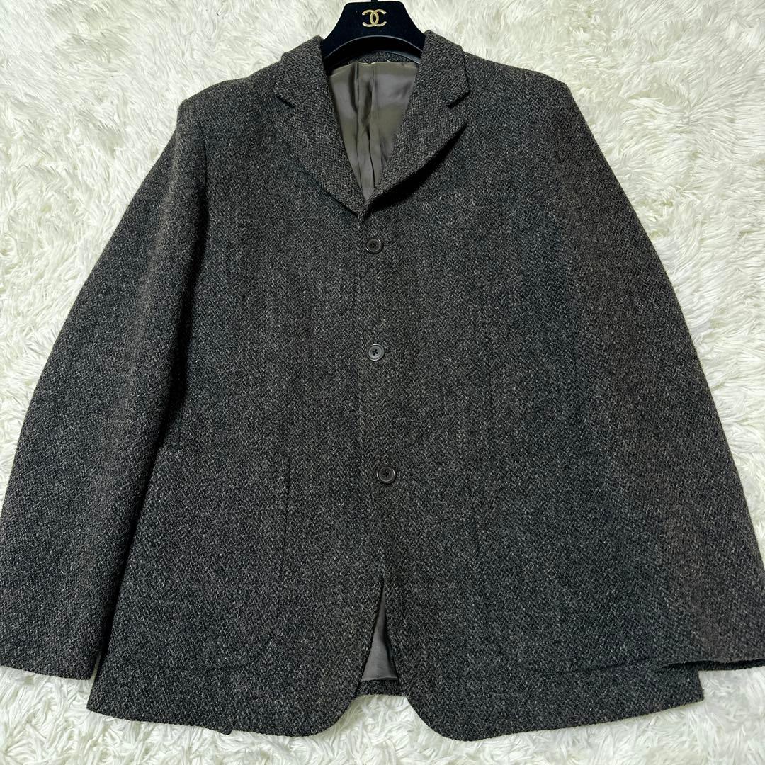 ハリスツイード×TAKEO KIKUCHI タケオキクチ　ヘリンボーン　コート