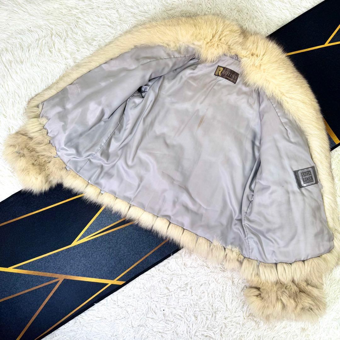 ROTINY×SAGA FOX ブルーフォックス　ファーコート　クロップド　毛皮