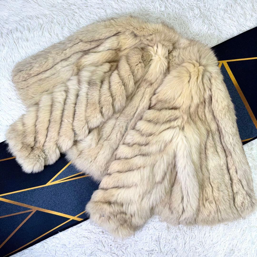 ROTINY×SAGA FOX ブルーフォックス　ファーコート　クロップド　毛皮
