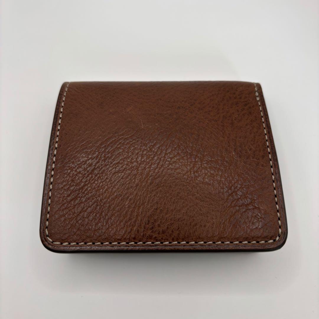 美品/付属品　土屋鞄　二つ折り財布　ウルバーノ　コンパクトパース　ブラウン