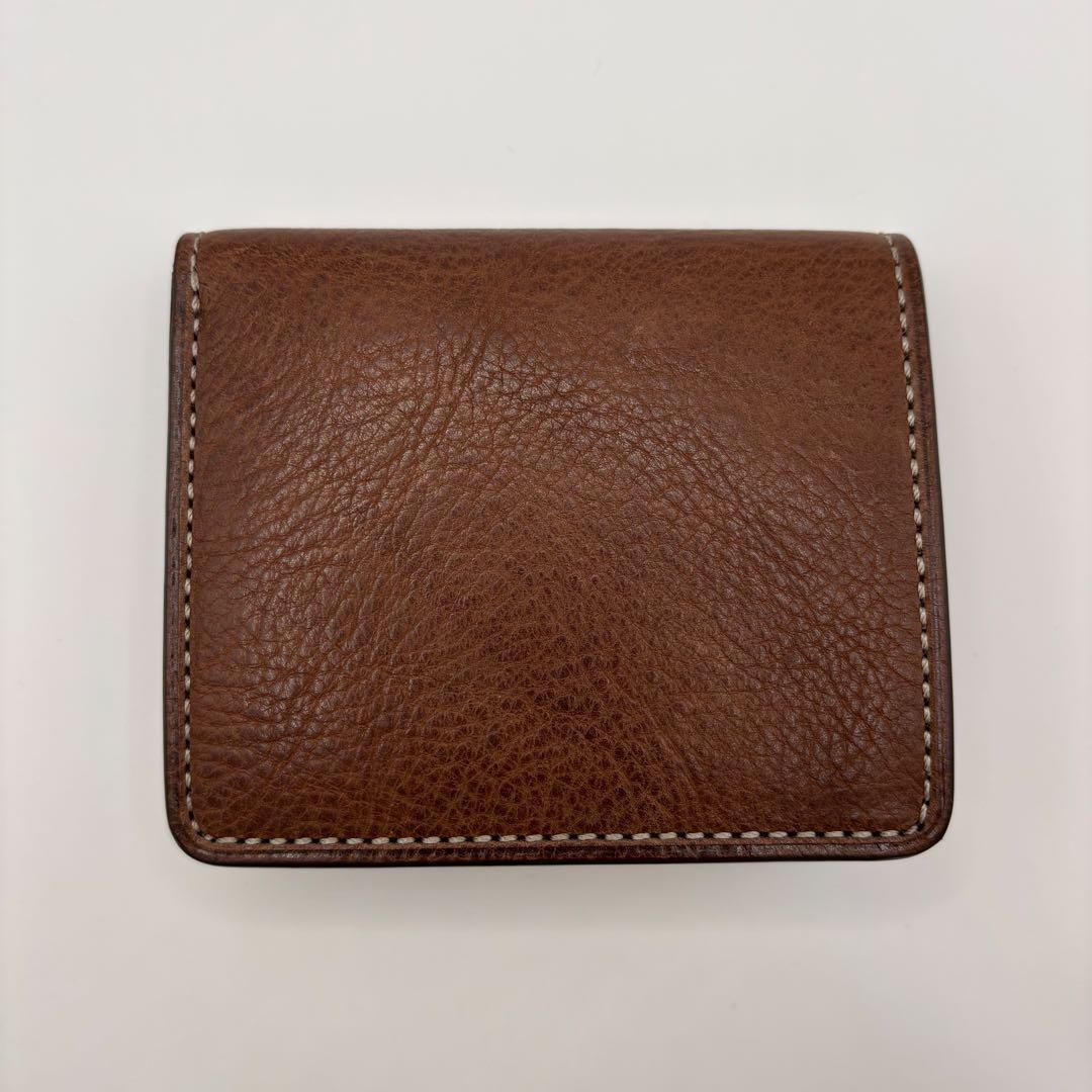 美品/付属品　土屋鞄　二つ折り財布　ウルバーノ　コンパクトパース　ブラウン