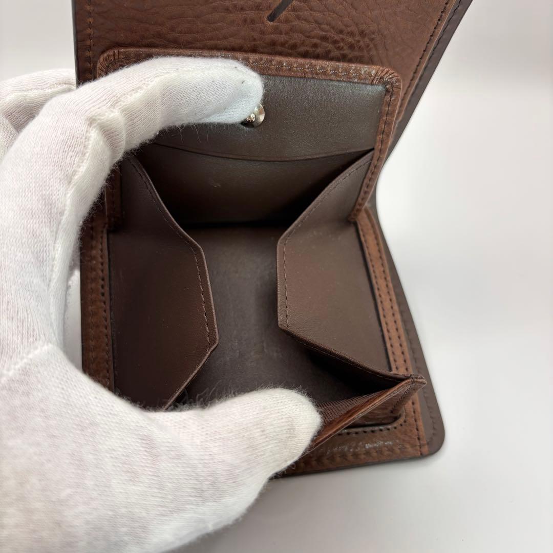 美品/付属品　土屋鞄　二つ折り財布　ウルバーノ　コンパクトパース　ブラウン
