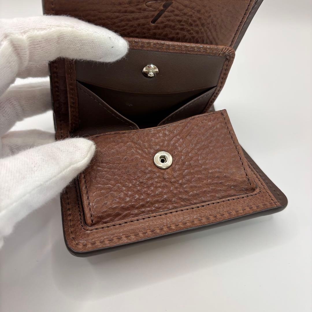 美品/付属品　土屋鞄　二つ折り財布　ウルバーノ　コンパクトパース　ブラウン