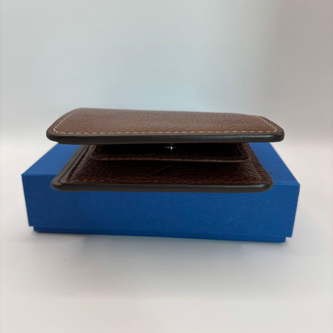 美品/付属品　土屋鞄　二つ折り財布　ウルバーノ　コンパクトパース　ブラウン