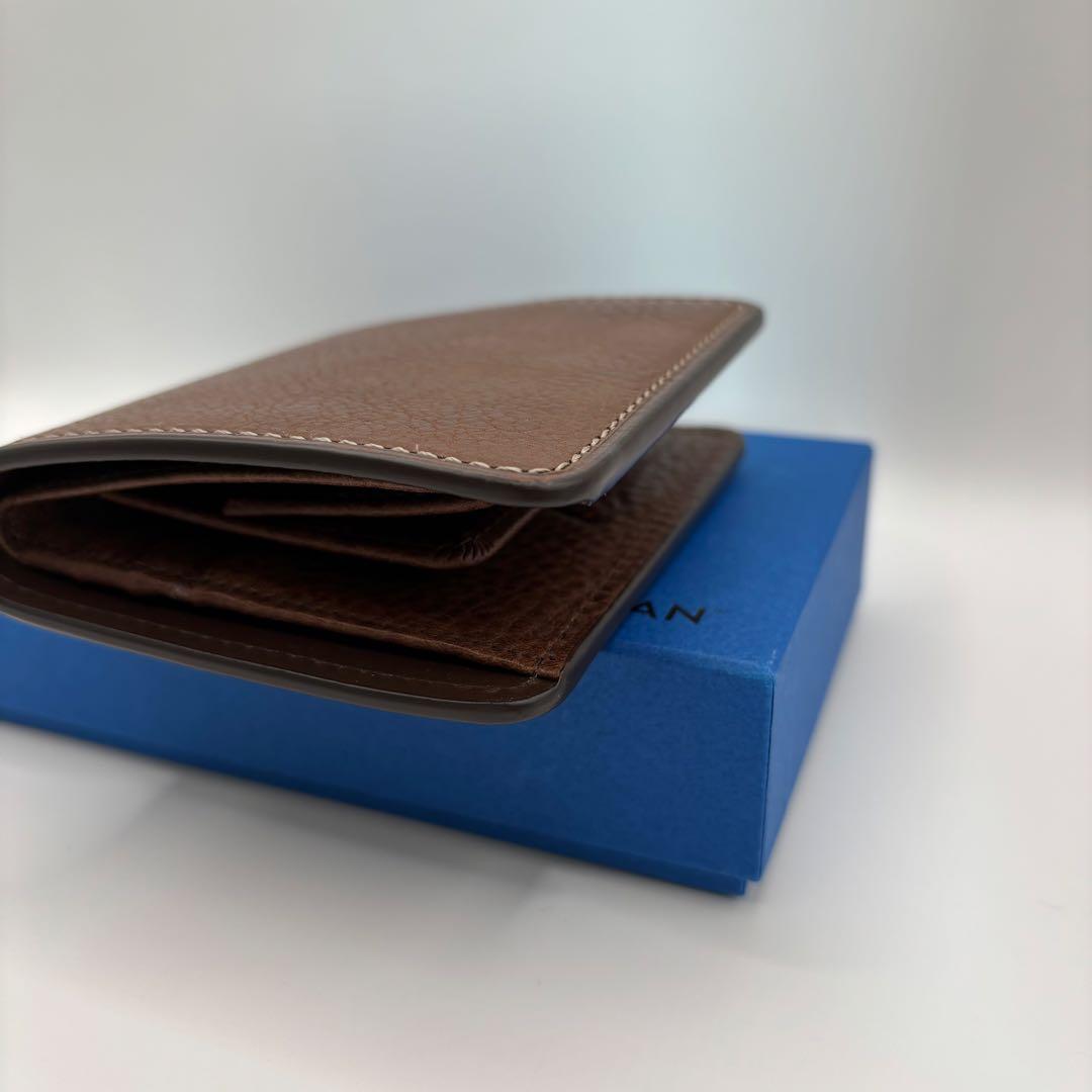 美品/付属品　土屋鞄　二つ折り財布　ウルバーノ　コンパクトパース　ブラウン