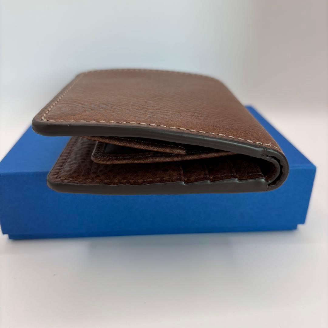 美品/付属品　土屋鞄　二つ折り財布　ウルバーノ　コンパクトパース　ブラウン