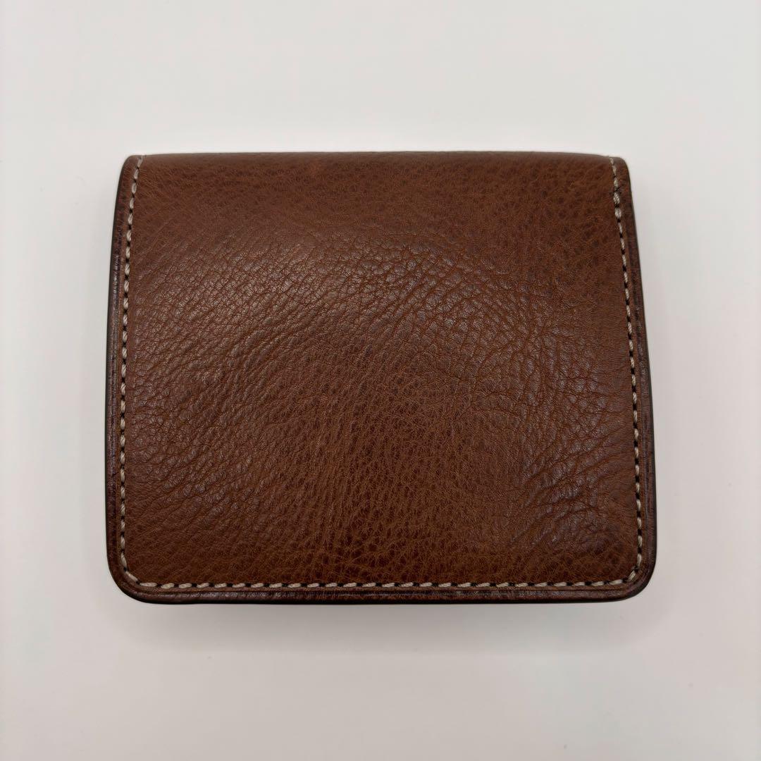 美品/付属品　土屋鞄　二つ折り財布　ウルバーノ　コンパクトパース　ブラウン