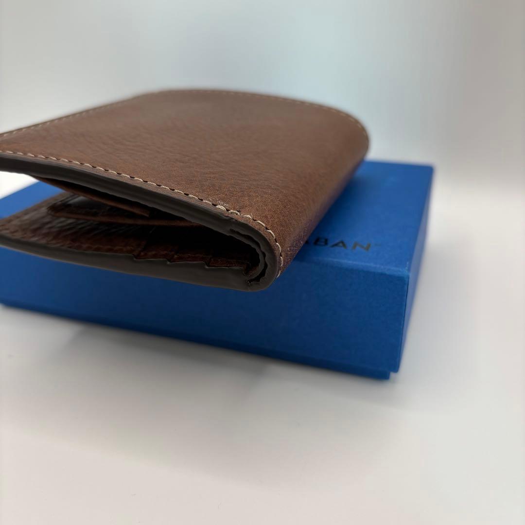 美品/付属品　土屋鞄　二つ折り財布　ウルバーノ　コンパクトパース　ブラウン