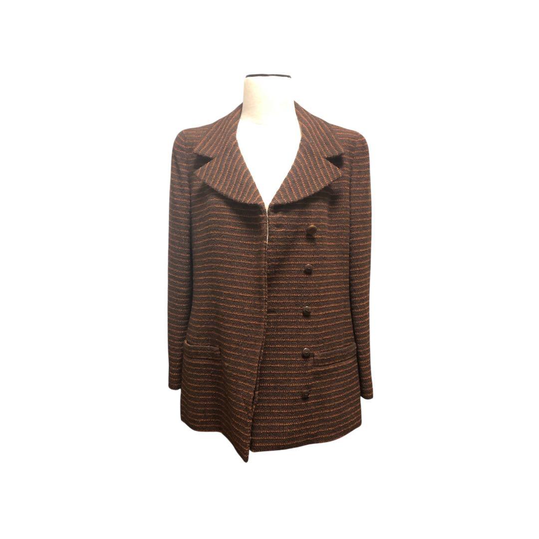 CHANEL ブラウン テーラードジャケット Pコート