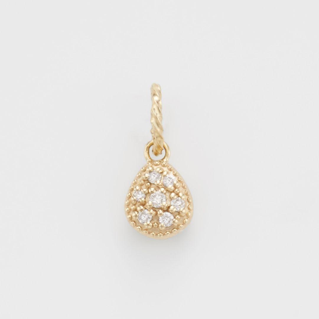 アガット agete K10ゴールド エメラルドリバーシブルチャーム ネックレス