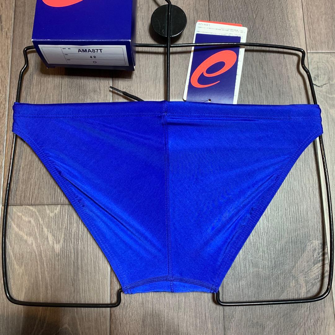 タグ箱付き アシックス ハイドロCD 競パン AMA87T 光沢ロイヤルブルー