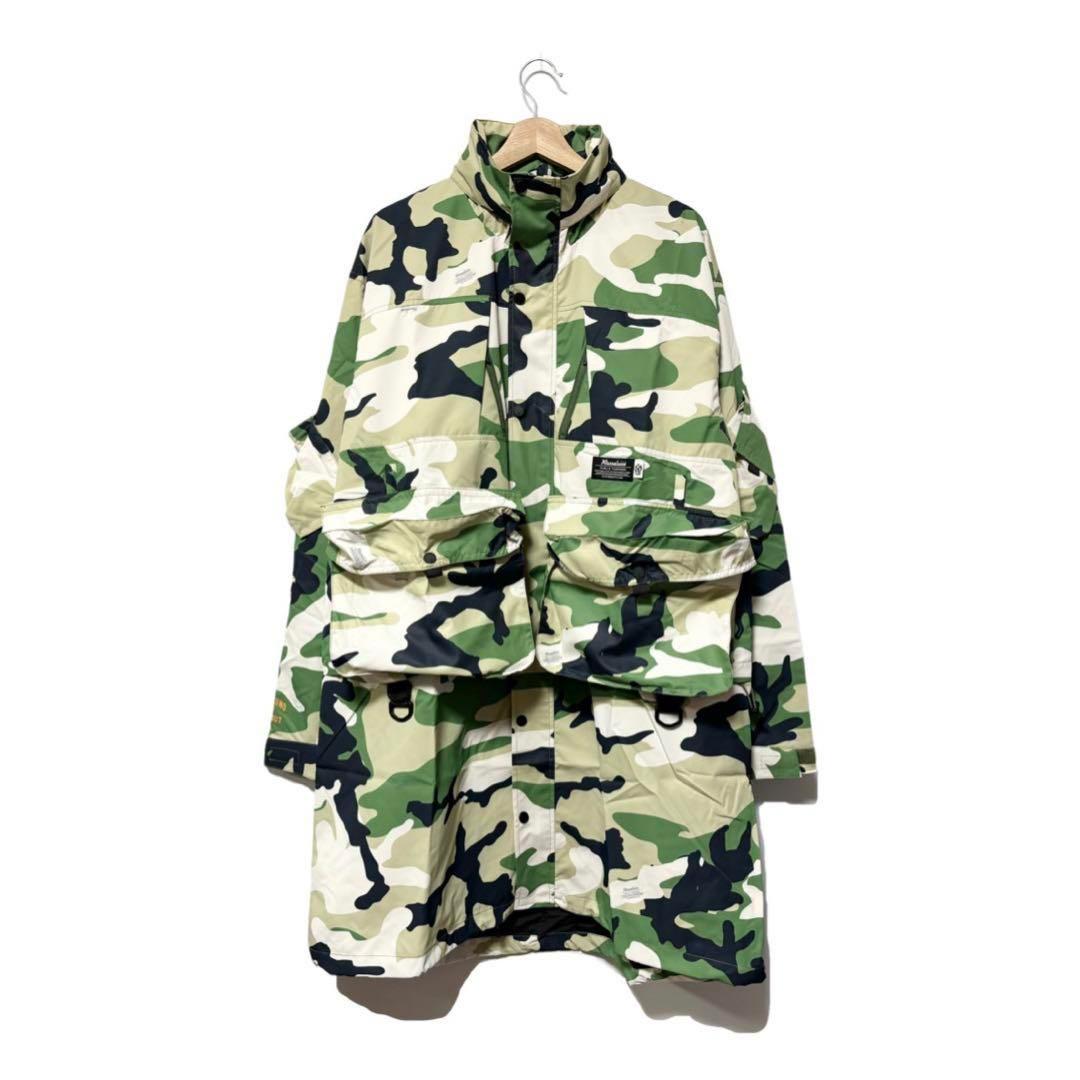 新品 ラッセルノ ゴルフ 2Way カスタム ロング ジャケット カモ L 5