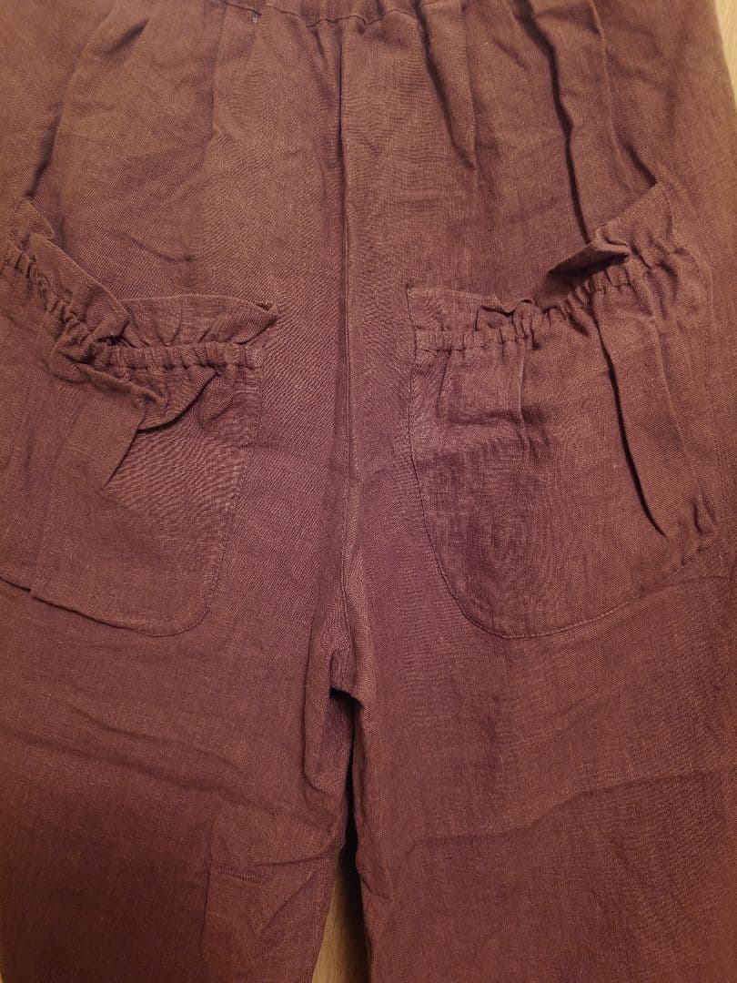 SamansaMos2 立川限定　リネンルナポケットフリルパンツ