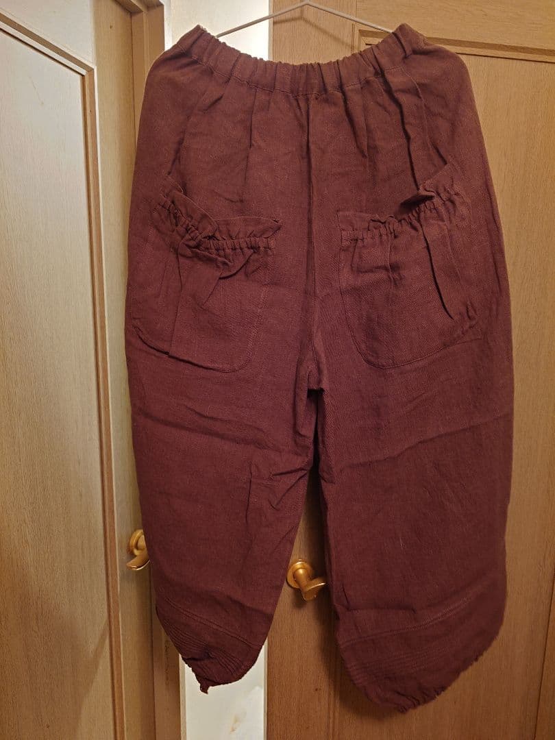 SamansaMos2 立川限定　リネンルナポケットフリルパンツ