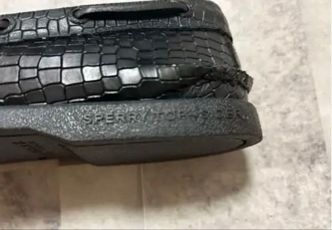 Sperry Top-Sider スペリートップサイダー　黒 レザー モカシン