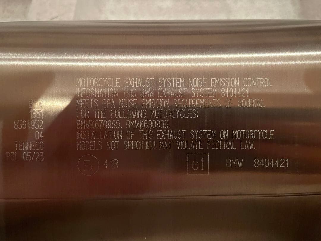  S1000RR 2023年　純正マフラー　新品