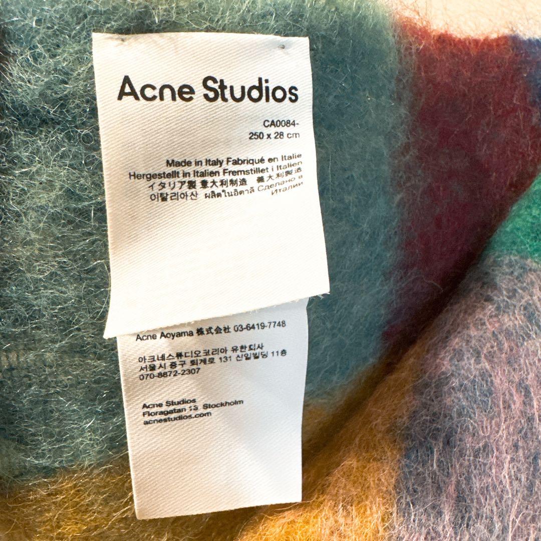【美品】Acne Studios マフラー モヘアチェックスカーフ