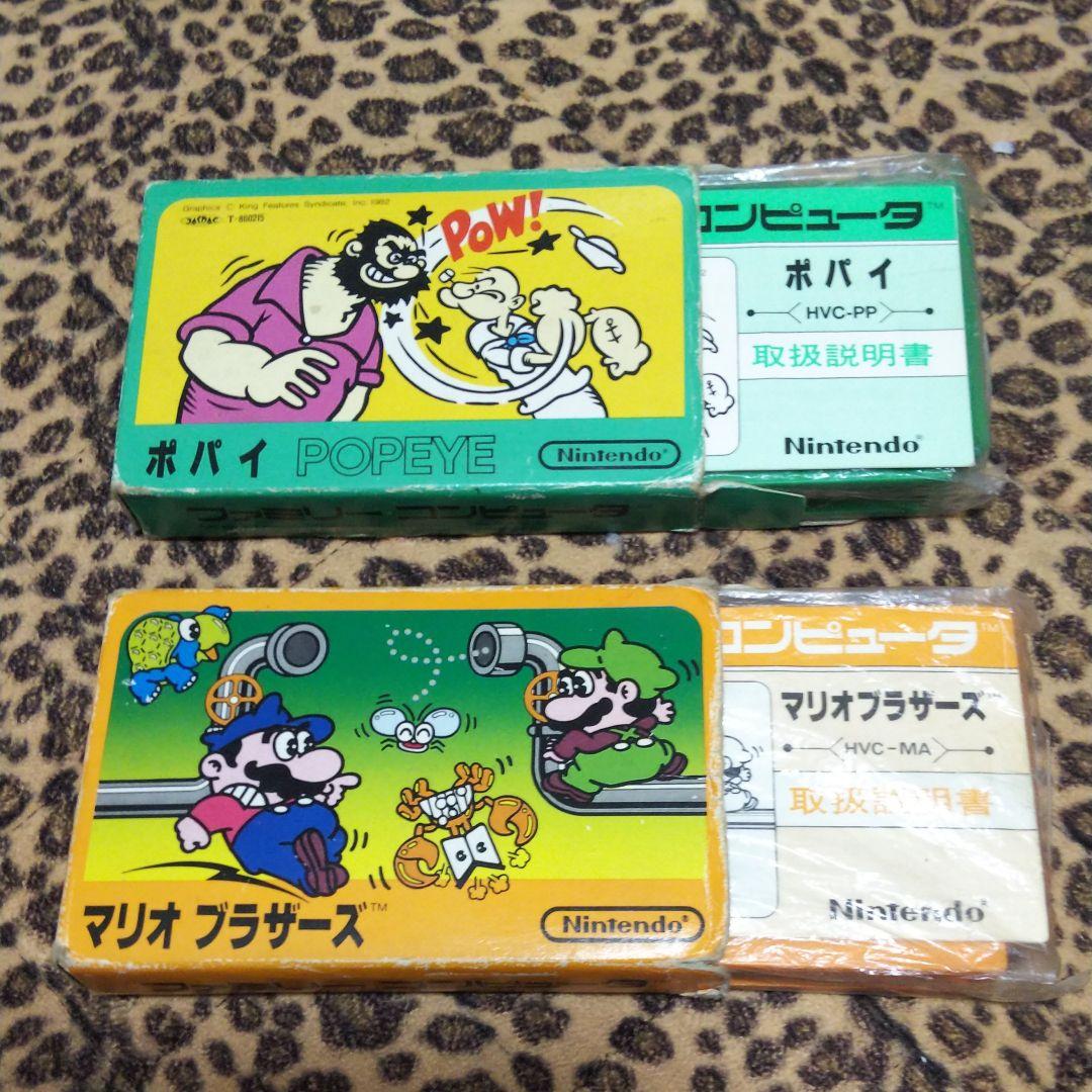 newファミコン本体と希少な箱付き説明書付きマリオブラザーズ他