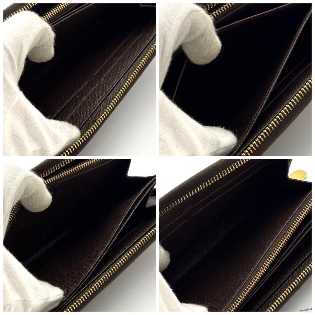 【最高級美品】ルイヴィトン ダミエ ジッピーウォレット エベヌ 長財布 ブラウン