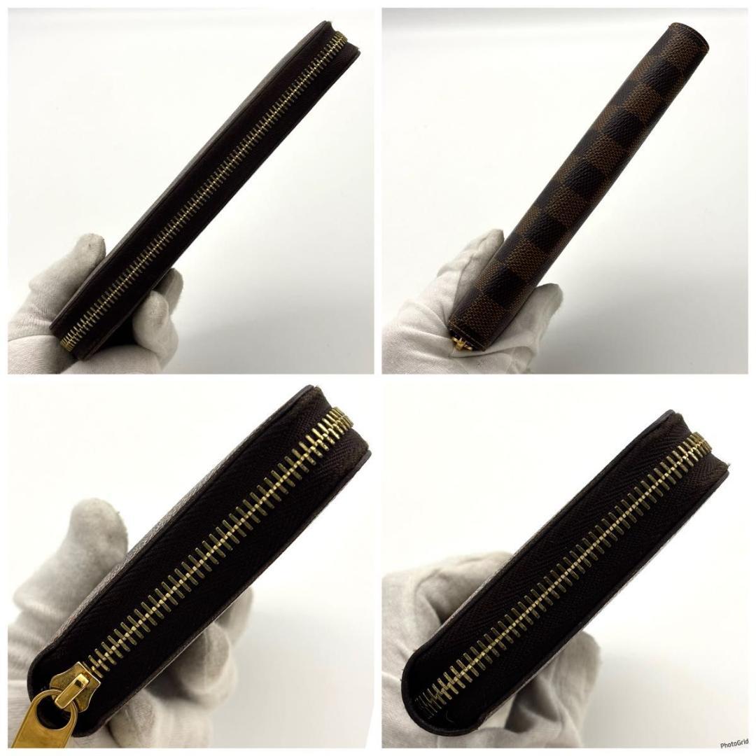 【最高級美品】ルイヴィトン ダミエ ジッピーウォレット エベヌ 長財布 ブラウン