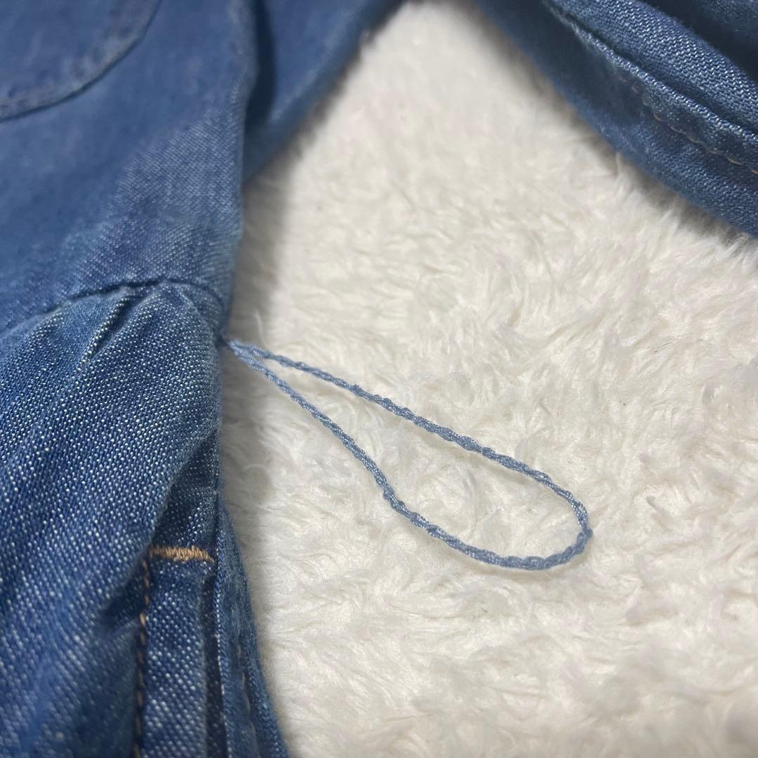 ローレンラルフローレン　デニムシャツワンピース リボン　ベルト マキシ丈