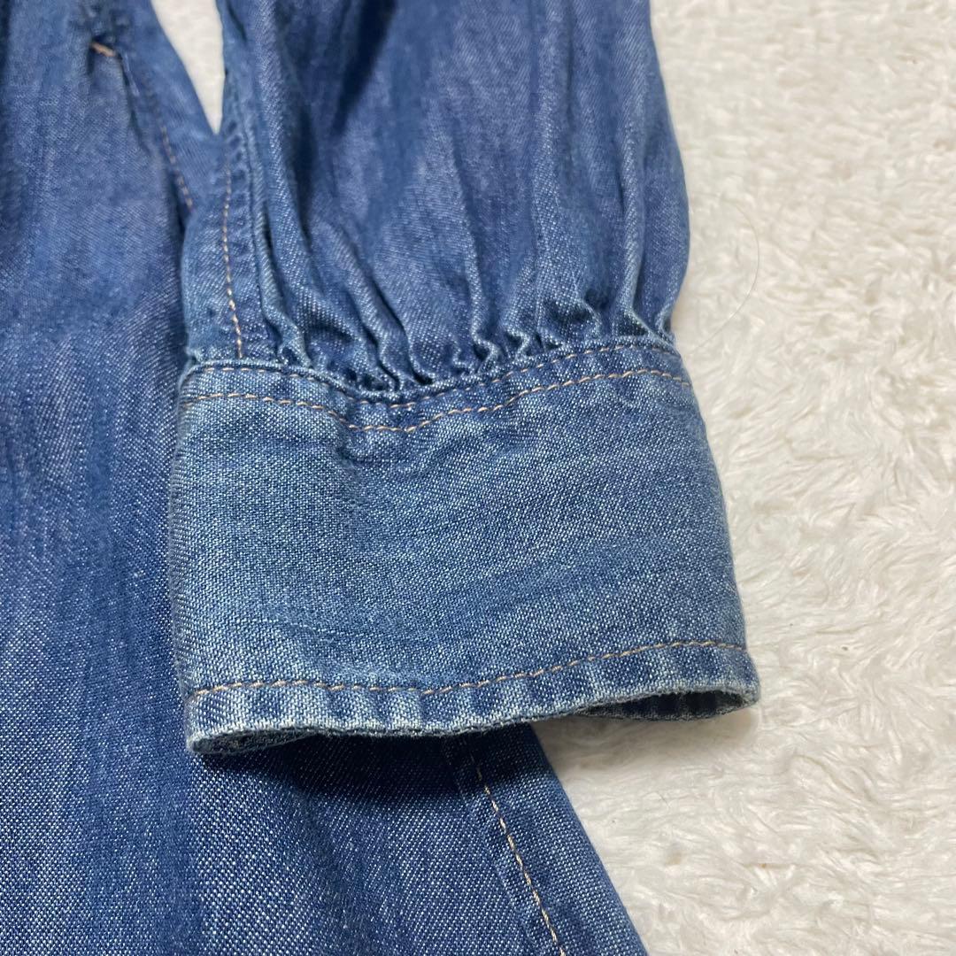 ローレンラルフローレン　デニムシャツワンピース リボン　ベルト マキシ丈