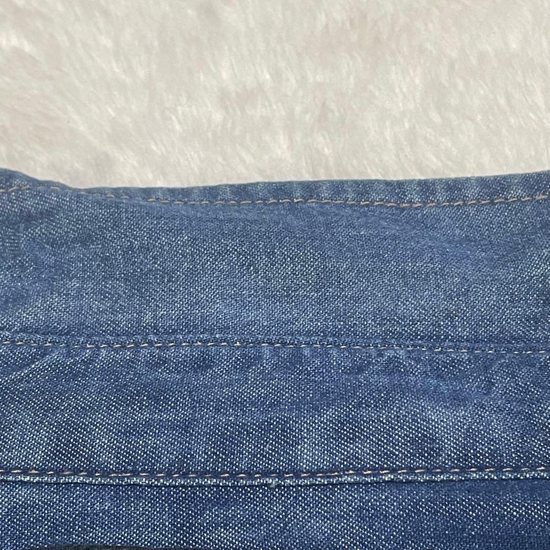 ローレンラルフローレン　デニムシャツワンピース リボン　ベルト マキシ丈