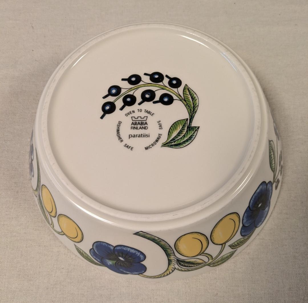 ARABIA アラビアパラティッシイエローのサラダボールセット ムーミンクッキー