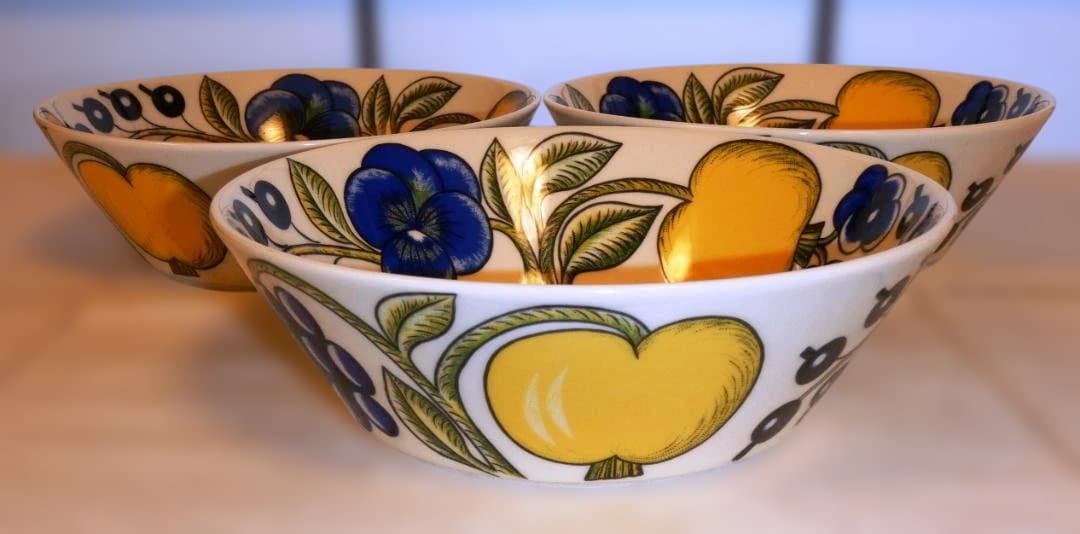 ARABIA アラビアパラティッシイエローのサラダボールセット ムーミンクッキー