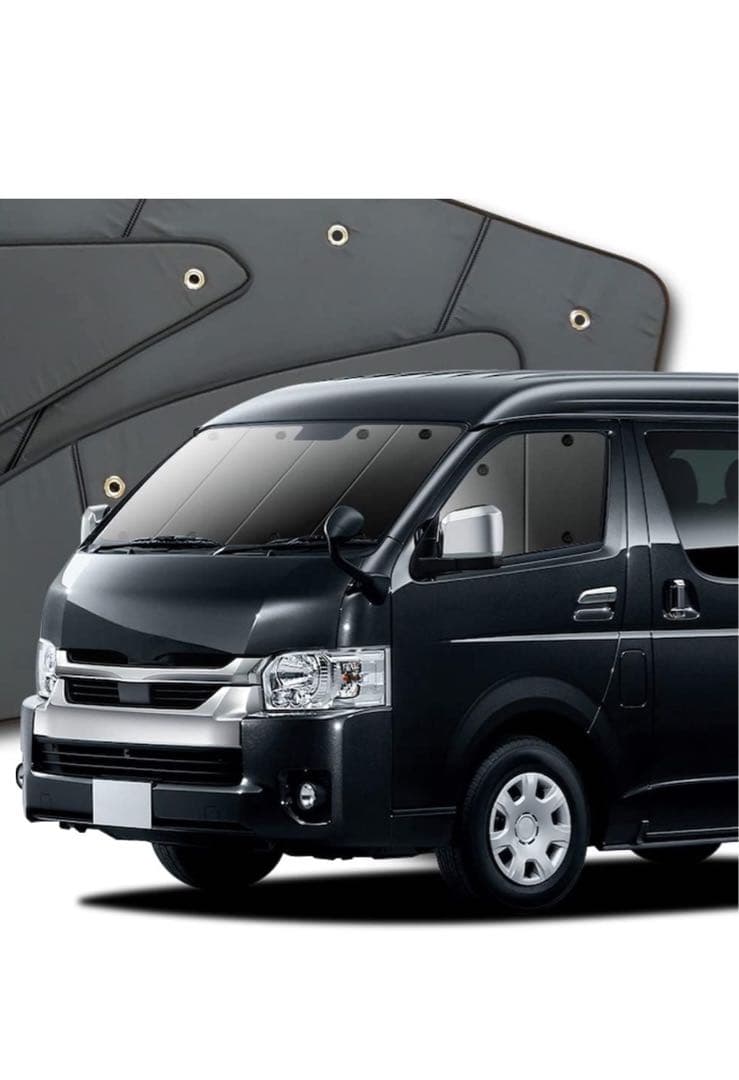 200系ハイエース　ワイド　趣味職人　サンシェードフルセット断熱　目隠し　車中泊