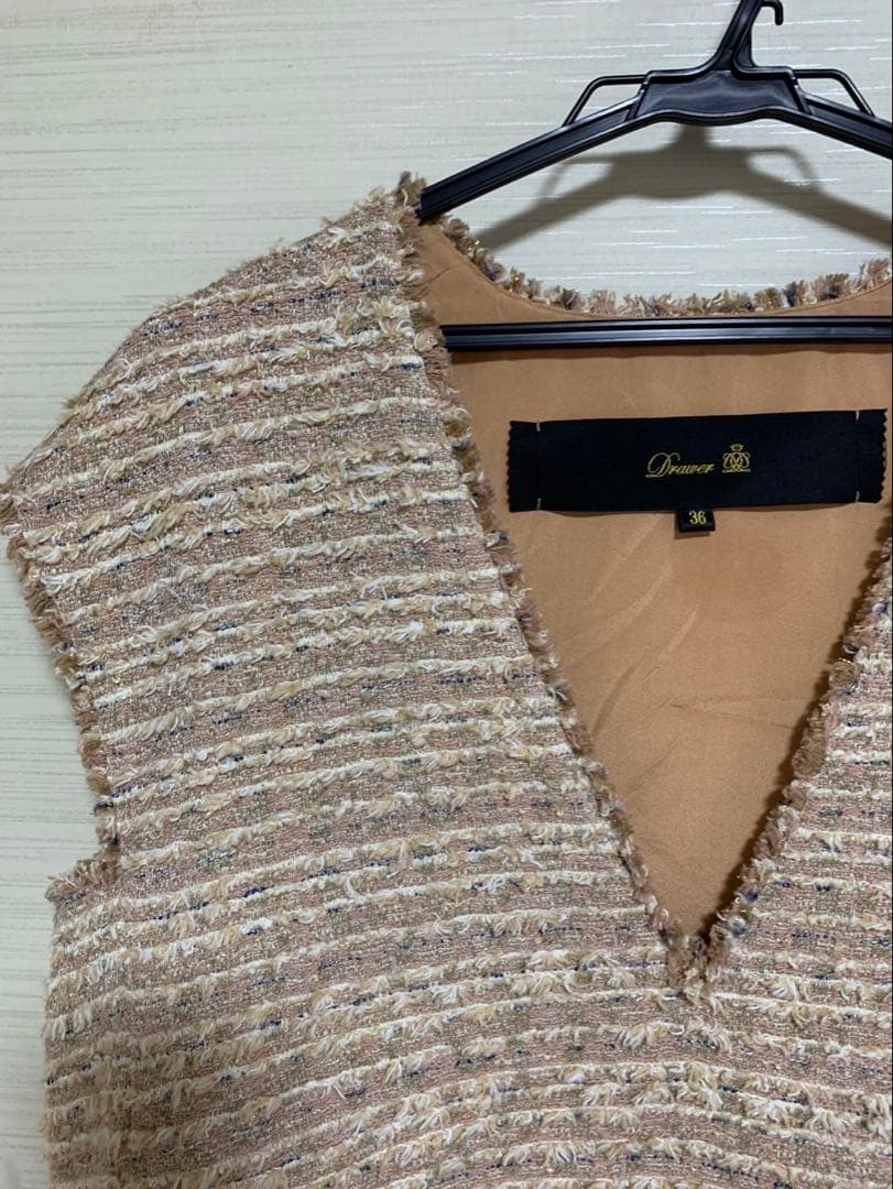 専用drawer ファンシーツイード コットン ノースリーブ ベスト