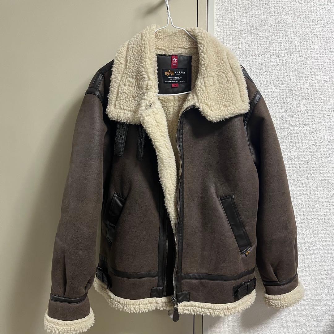 【新品】【早い物勝ち】ALPHA INDUSTRIES ムートン B-3 L