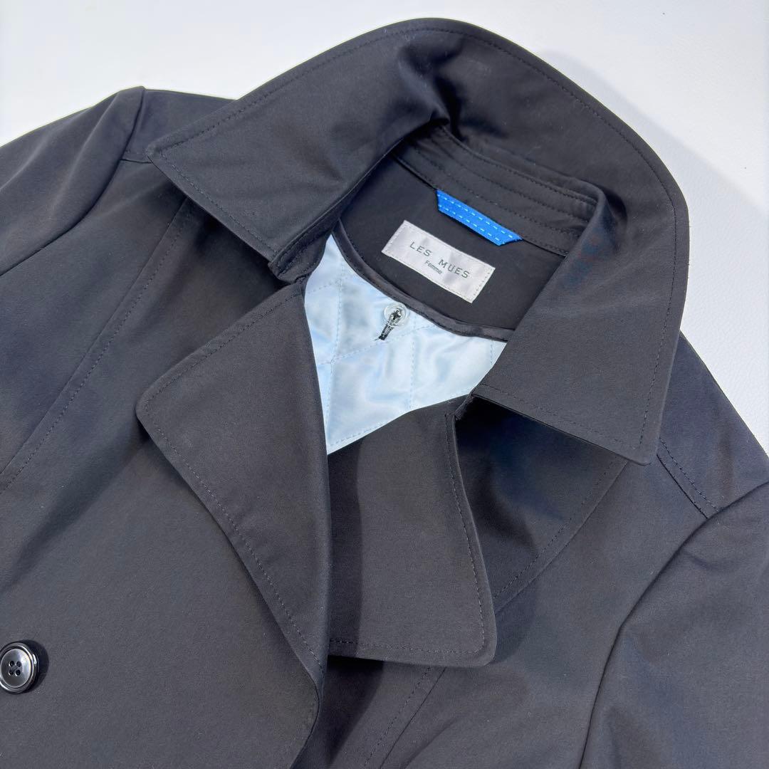 タグ付 LES MUES トレンチコート 5way 腰ベルト2本 ライナー付 黒