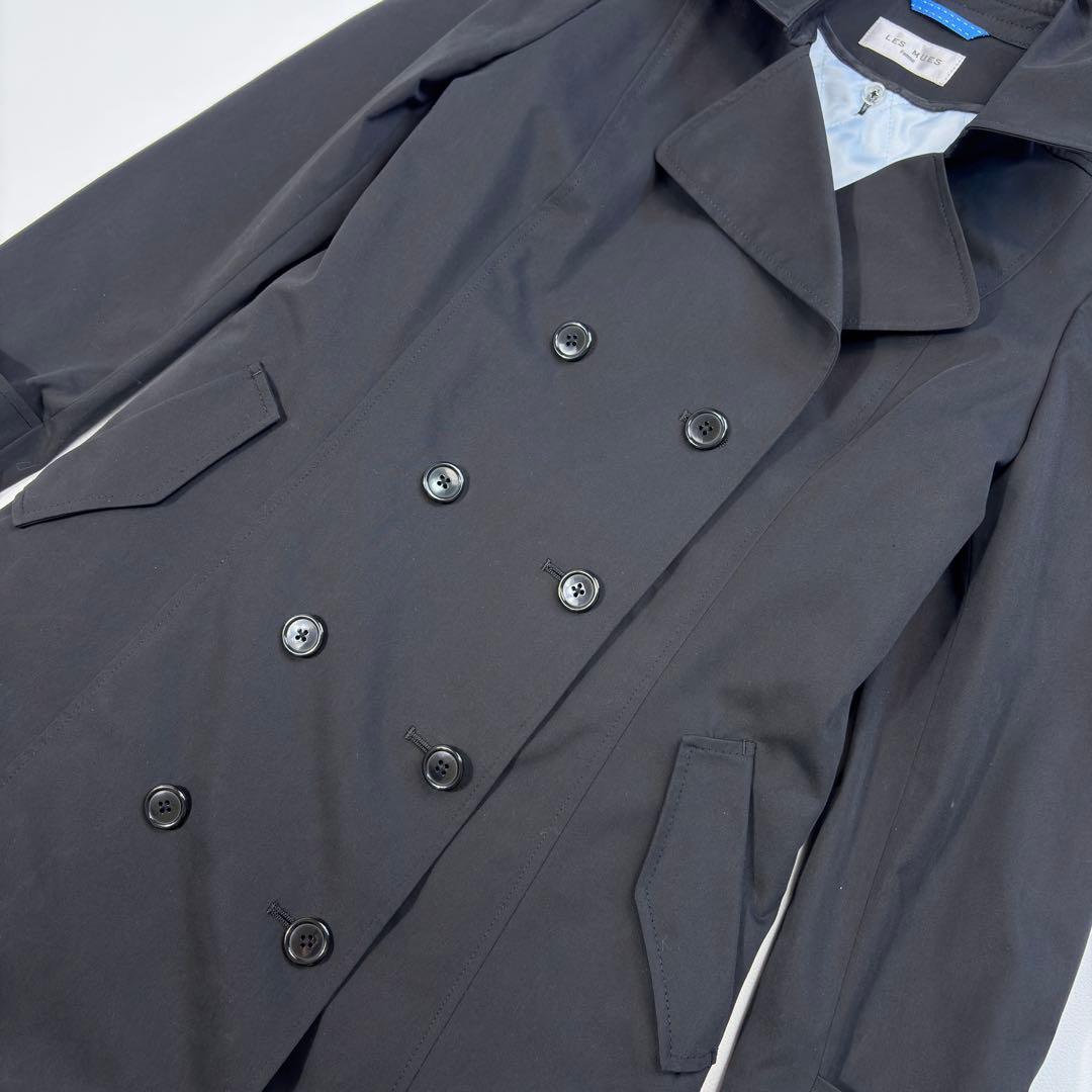 タグ付 LES MUES トレンチコート 5way 腰ベルト2本 ライナー付 黒