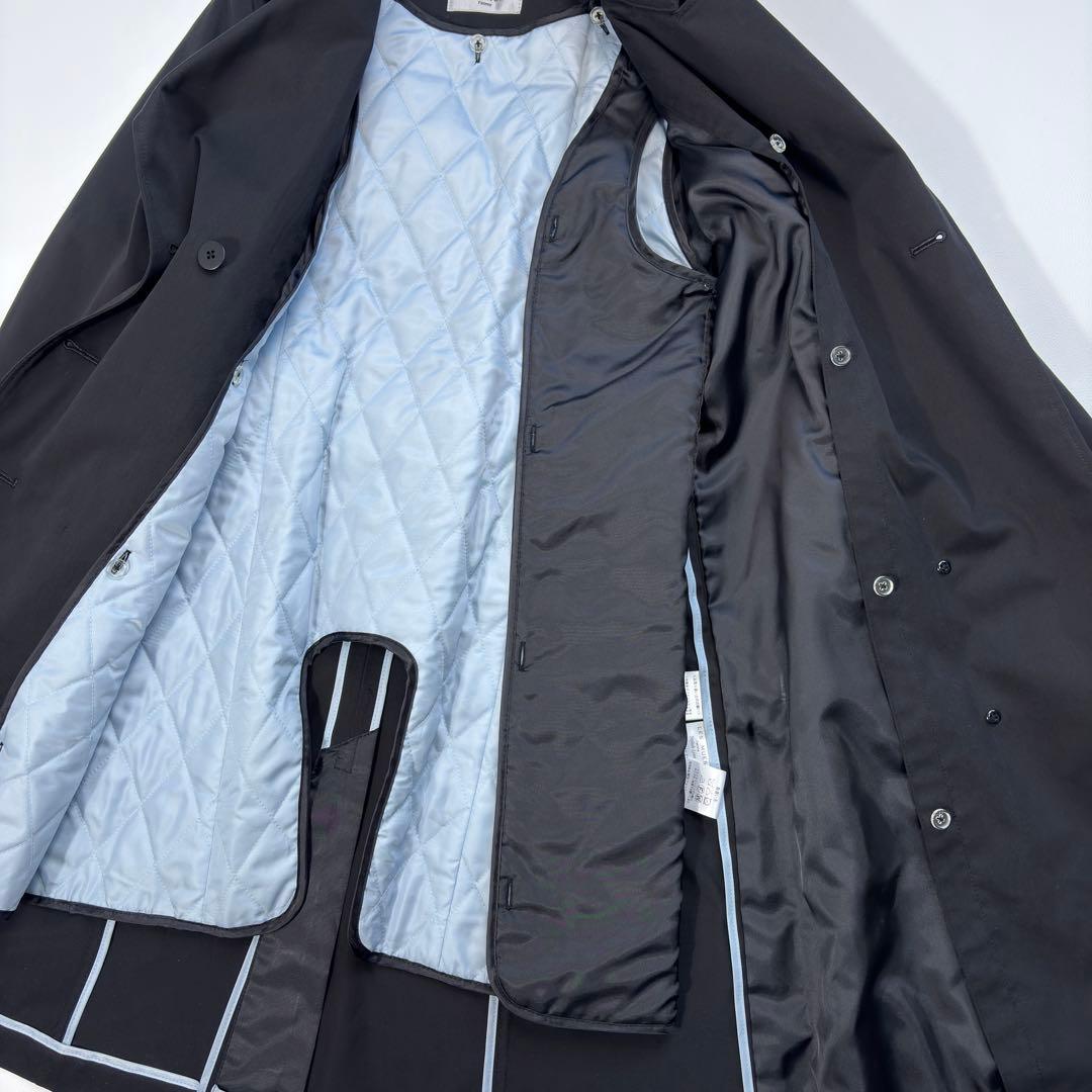 タグ付 LES MUES トレンチコート 5way 腰ベルト2本 ライナー付 黒