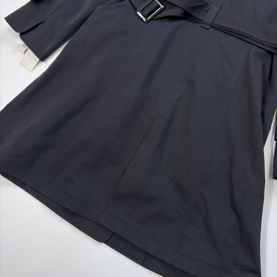 タグ付 LES MUES トレンチコート 5way 腰ベルト2本 ライナー付 黒