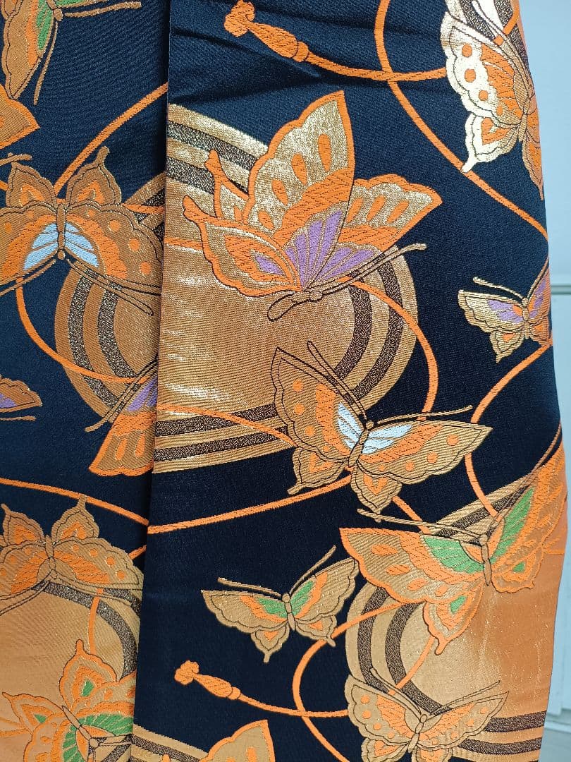 黒に金の蝶のだらりの帯☆子供　ジュニア　七五三