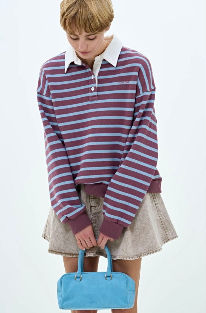 thetoe スウェットシャツボーダー