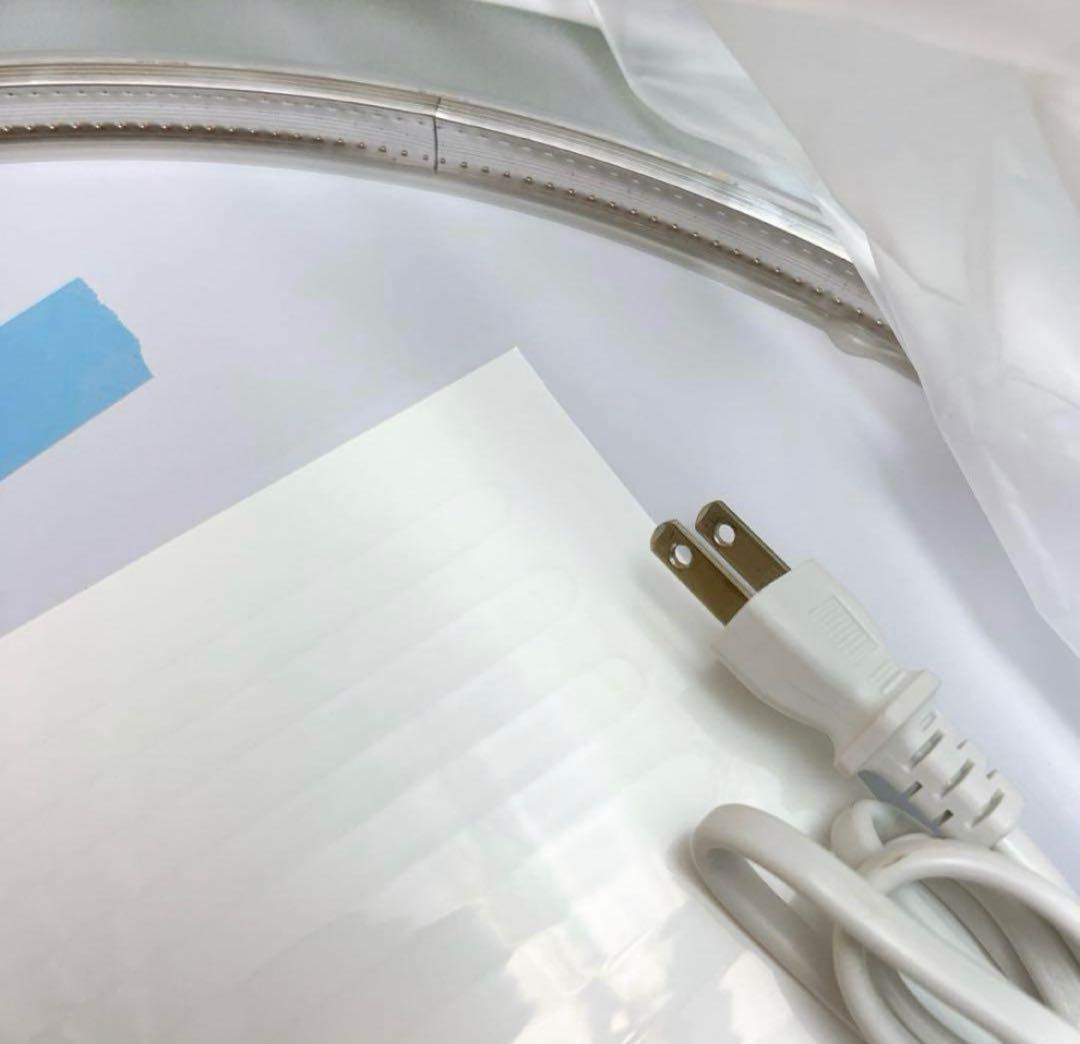 大人気❣️おしゃれミラー⭐️鏡 LED 壁掛け 照明付き 化粧鏡 洗面所 暖色