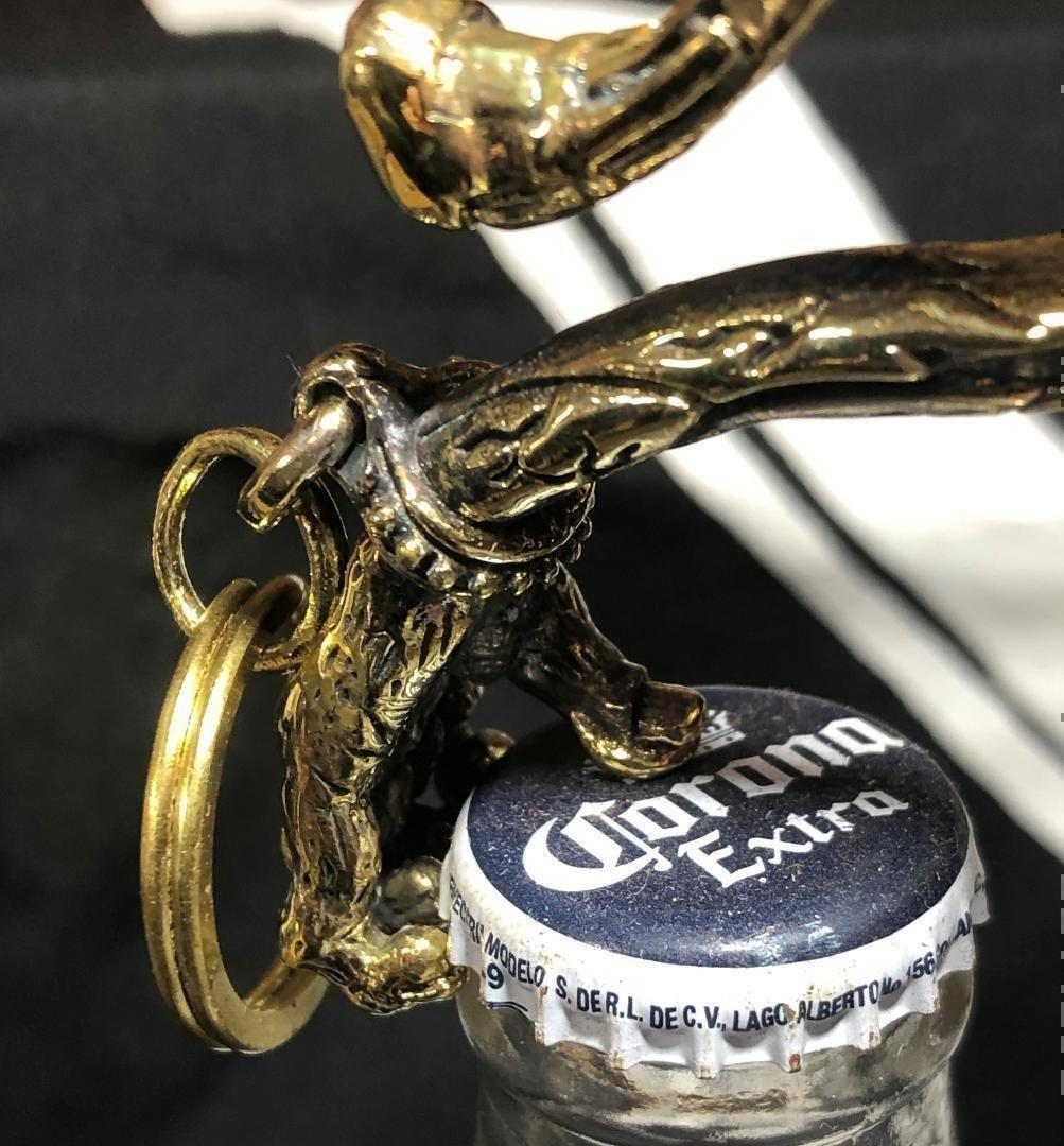 栓抜き！真鍮製（ブラス）★ハンド★ウォレットチェーン★