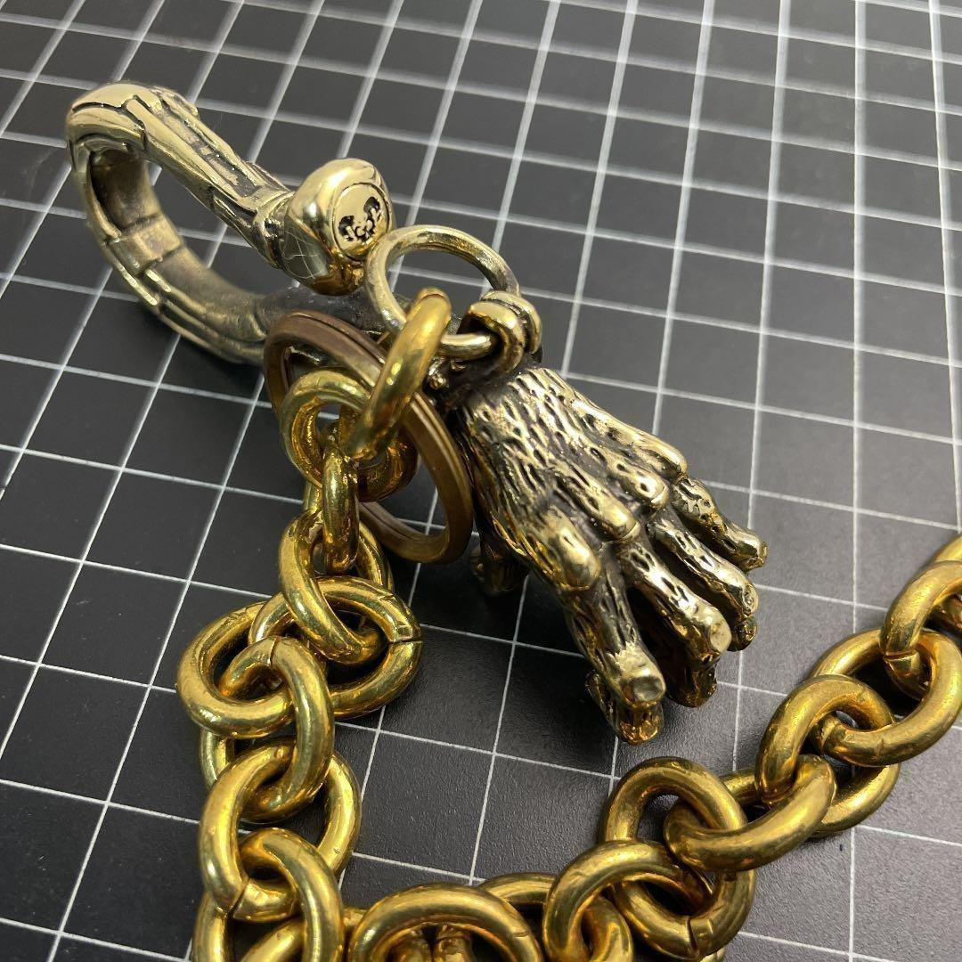 栓抜き！真鍮製（ブラス）★ハンド★ウォレットチェーン★