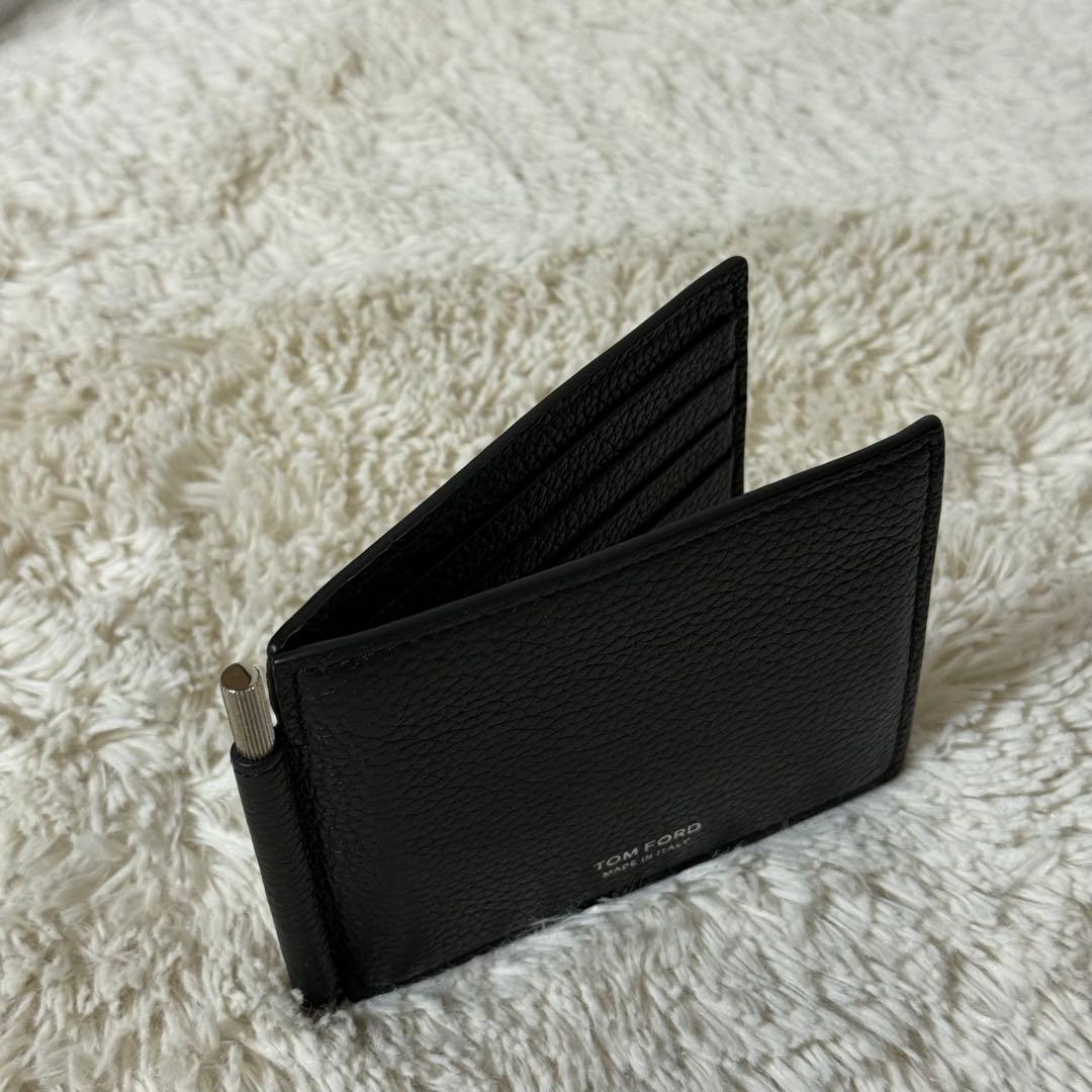 ⭐️未使用級⭐️　トムフォード　マネークリップ　二つ折り財布　ブラック　レザー