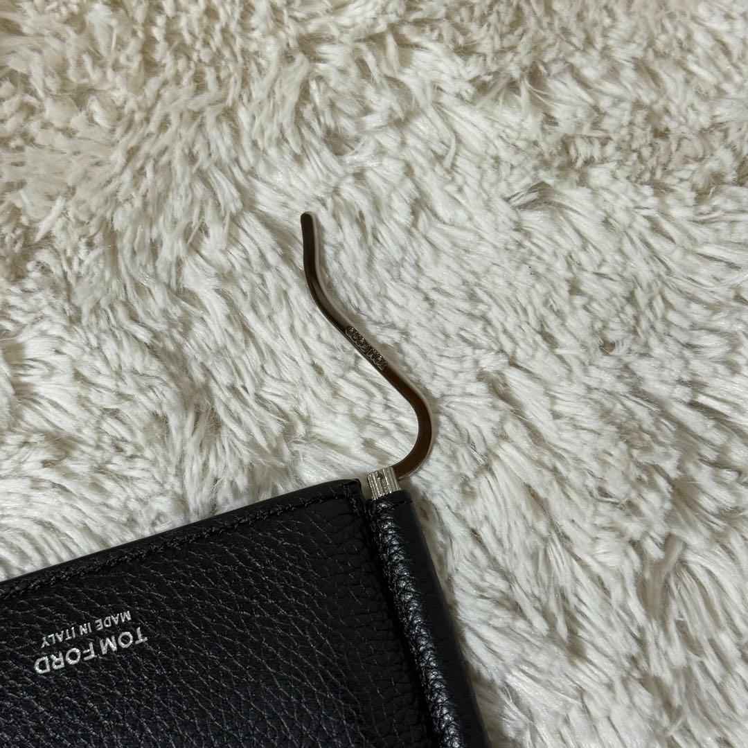 ⭐️未使用級⭐️　トムフォード　マネークリップ　二つ折り財布　ブラック　レザー