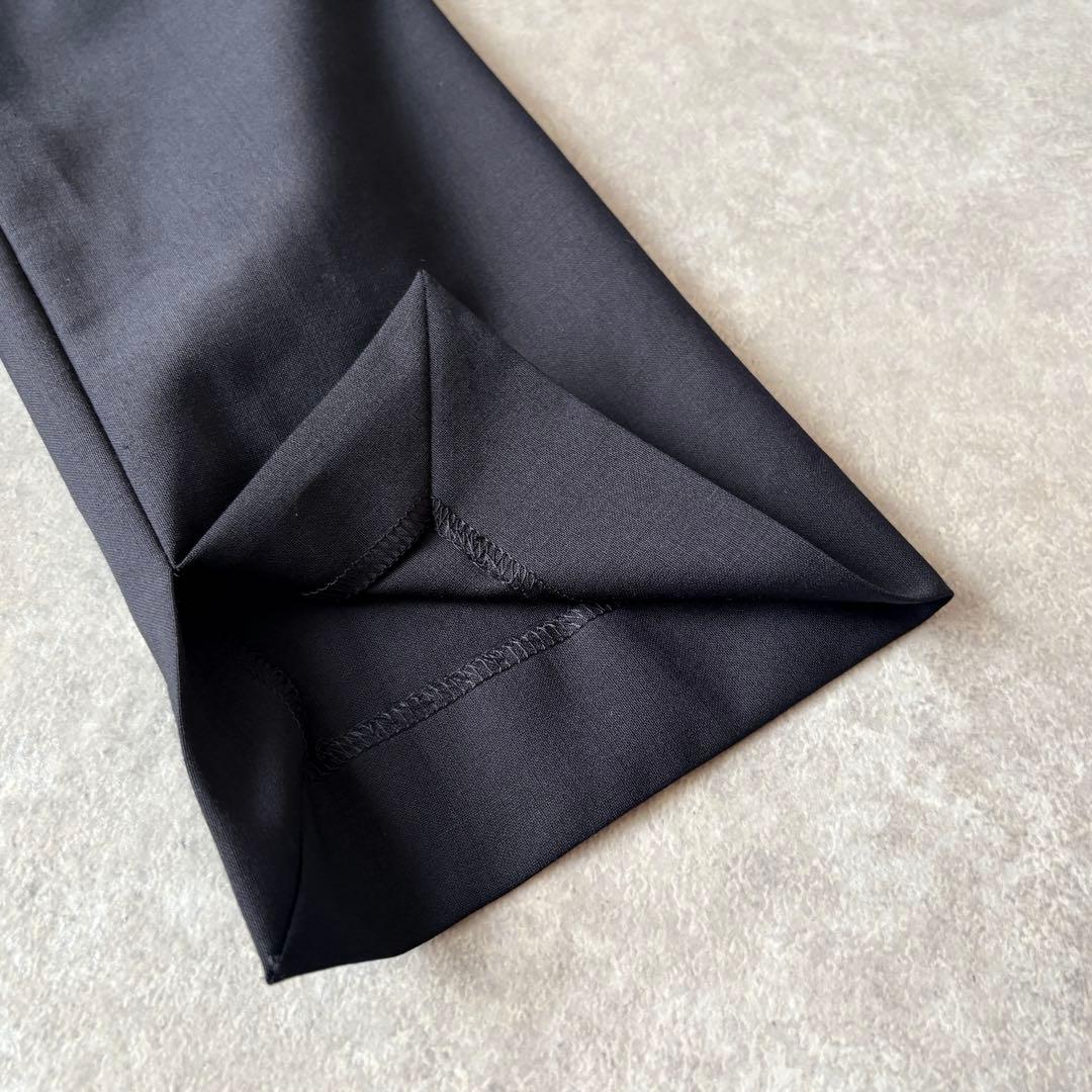 【美品】トゥモローランド バックプリーツワンピース ネイビー フォーマル 　長袖