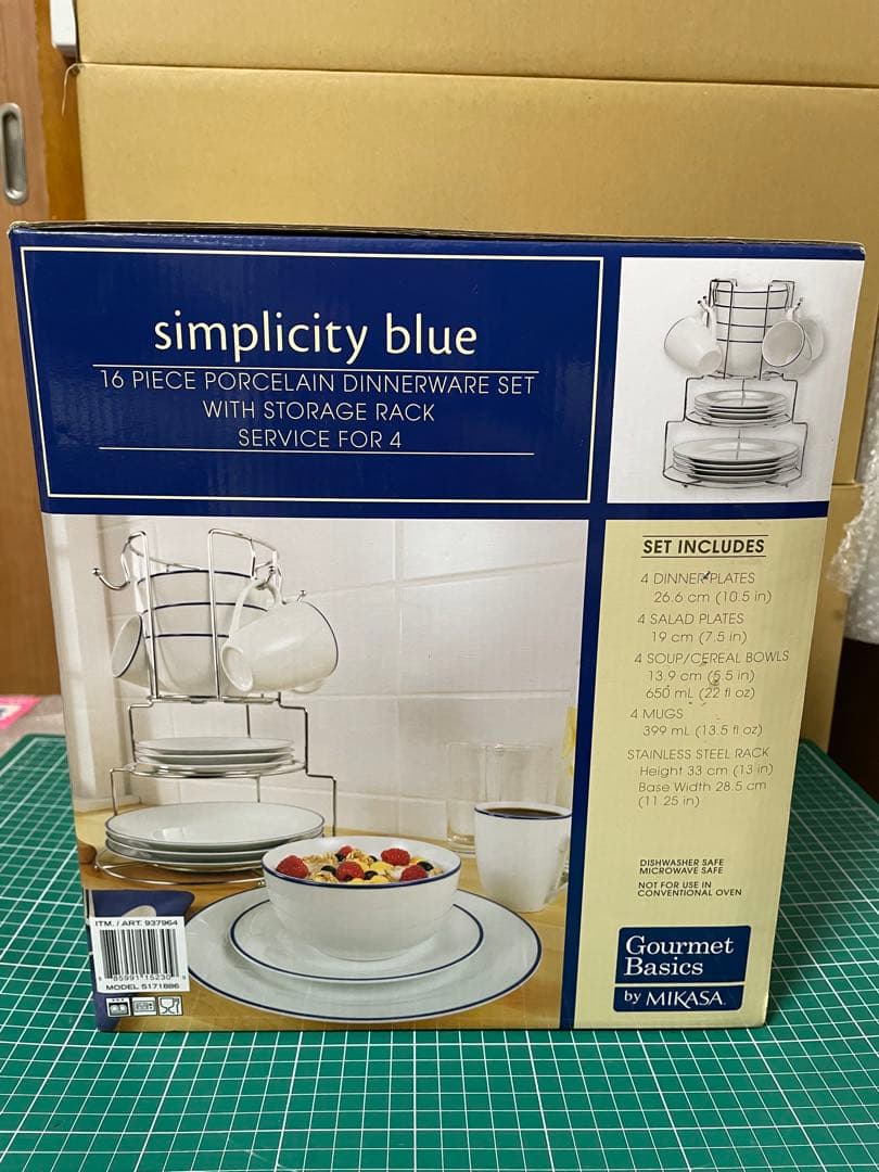 ❣新品❣　Mikasa Simplicity Blue 16ピース食器セット