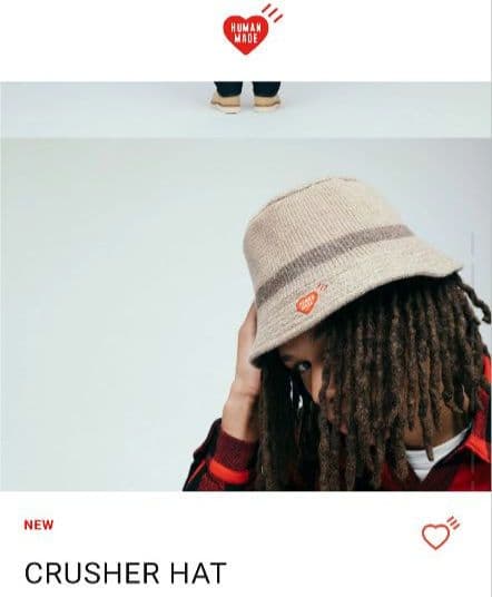 【定価以下】HUMAN MADE Crusher Hat \"Beige\" Ｍ